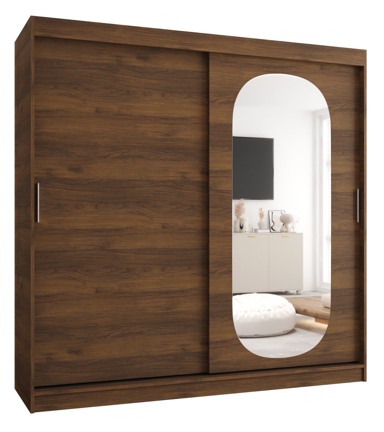 Szafa przesuwna garderoba ROYAL 200 x 62 x 200 cm Orzech Warmia