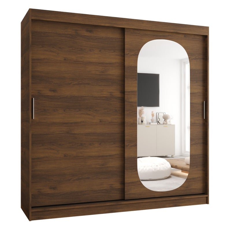 Szafa przesuwna garderoba ROYAL 200 x 62 x 200 cm Orzech Warmia