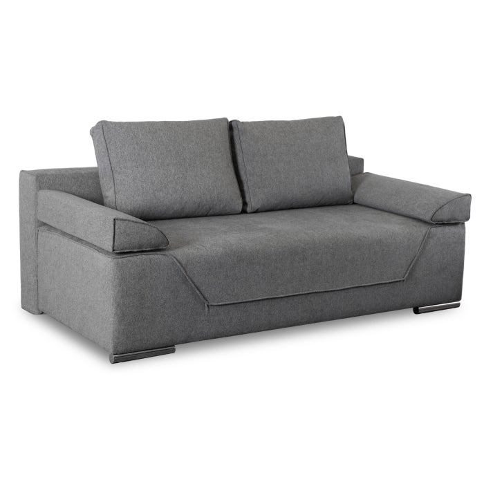 Sofa Kanapa Rozkładana z Funkcją Spania Wersalka Dwuosobowa Szara RENO