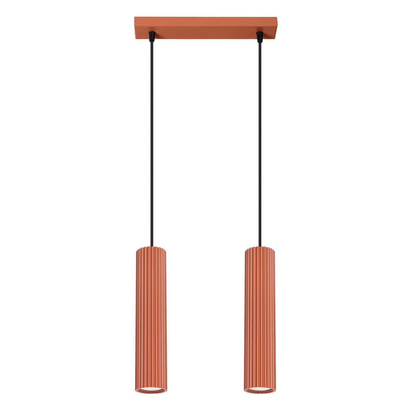 Lampa wisząca GRAVIO ochra czerwono-czarna 2xGU10x10W aluminium wym:90x30x6,5cm IP20 Pure Lume