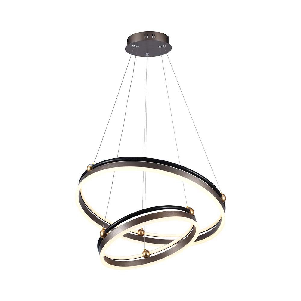 Lampa wisząca LED VT-7578 50W Ciepła biel 5850lm metal brązowa wym:110x62,5x62,5cm IP20 V-TAC
