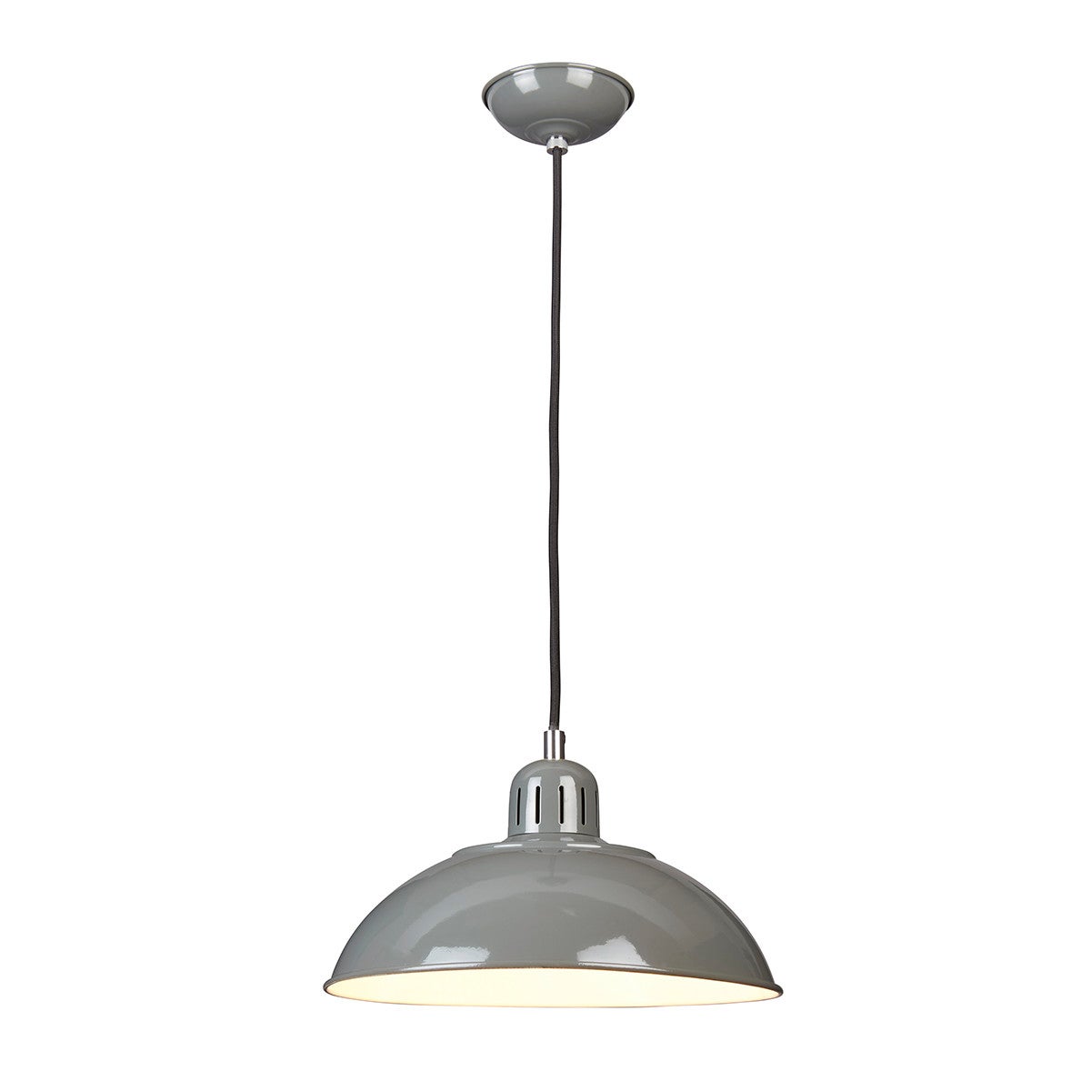 Lampa wisząca nad stół do kuchni szara Franklin 1xE27 60W Elstead