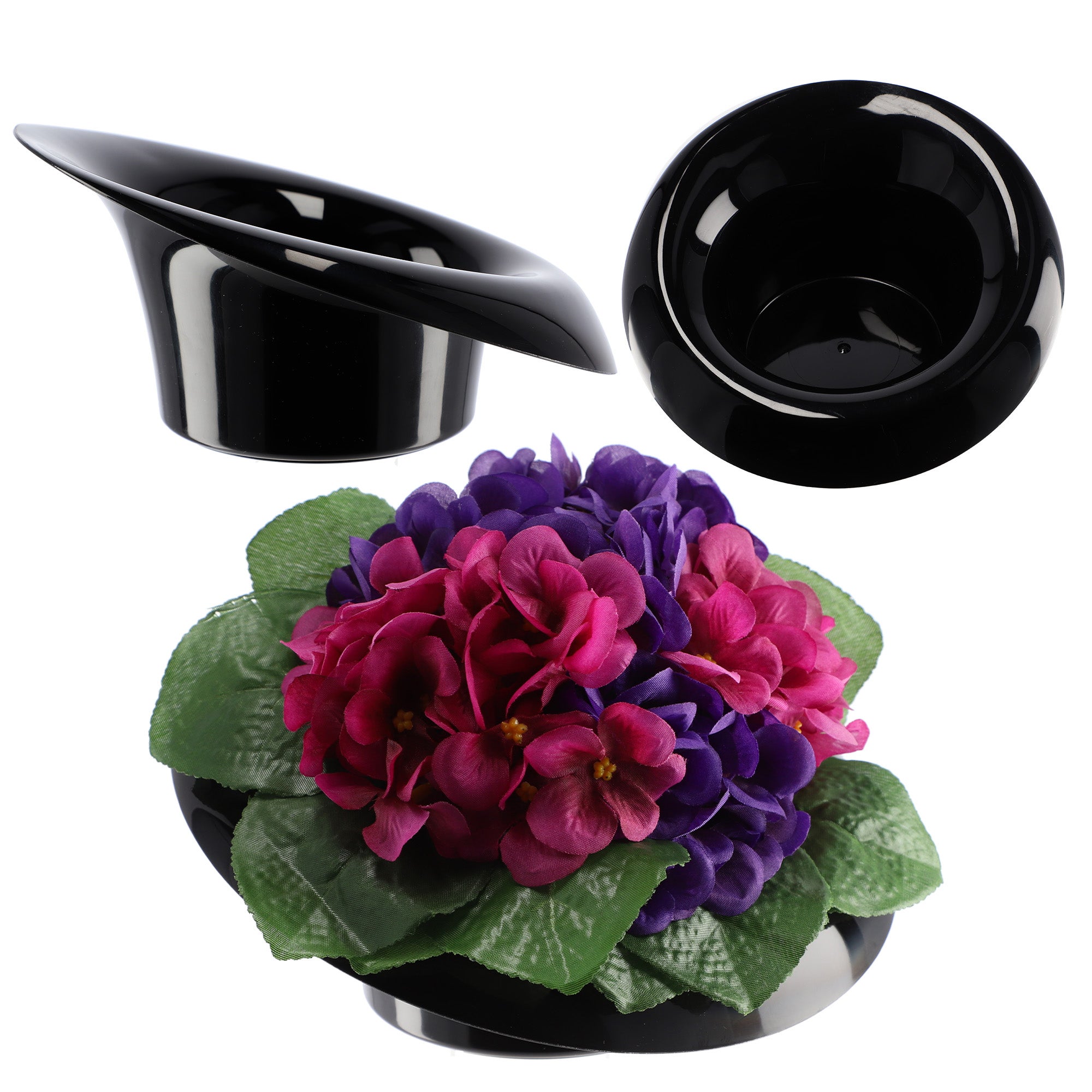 DONICZKA OSŁONKA DO KOMPOZYCJI KOMPOZYCJE STROIK BAZA IKEBANA CZARNA 12cm