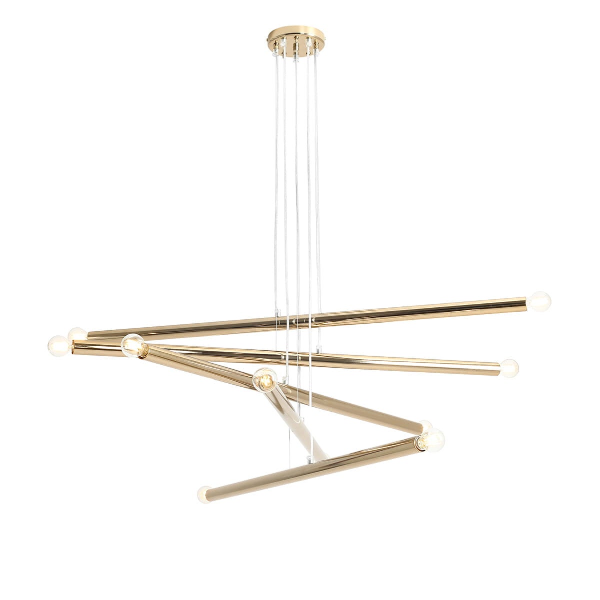 Lampa wisząca Tubo złota 10xE14x60W wym: 105 x 100 x 100 cm metal Aldex