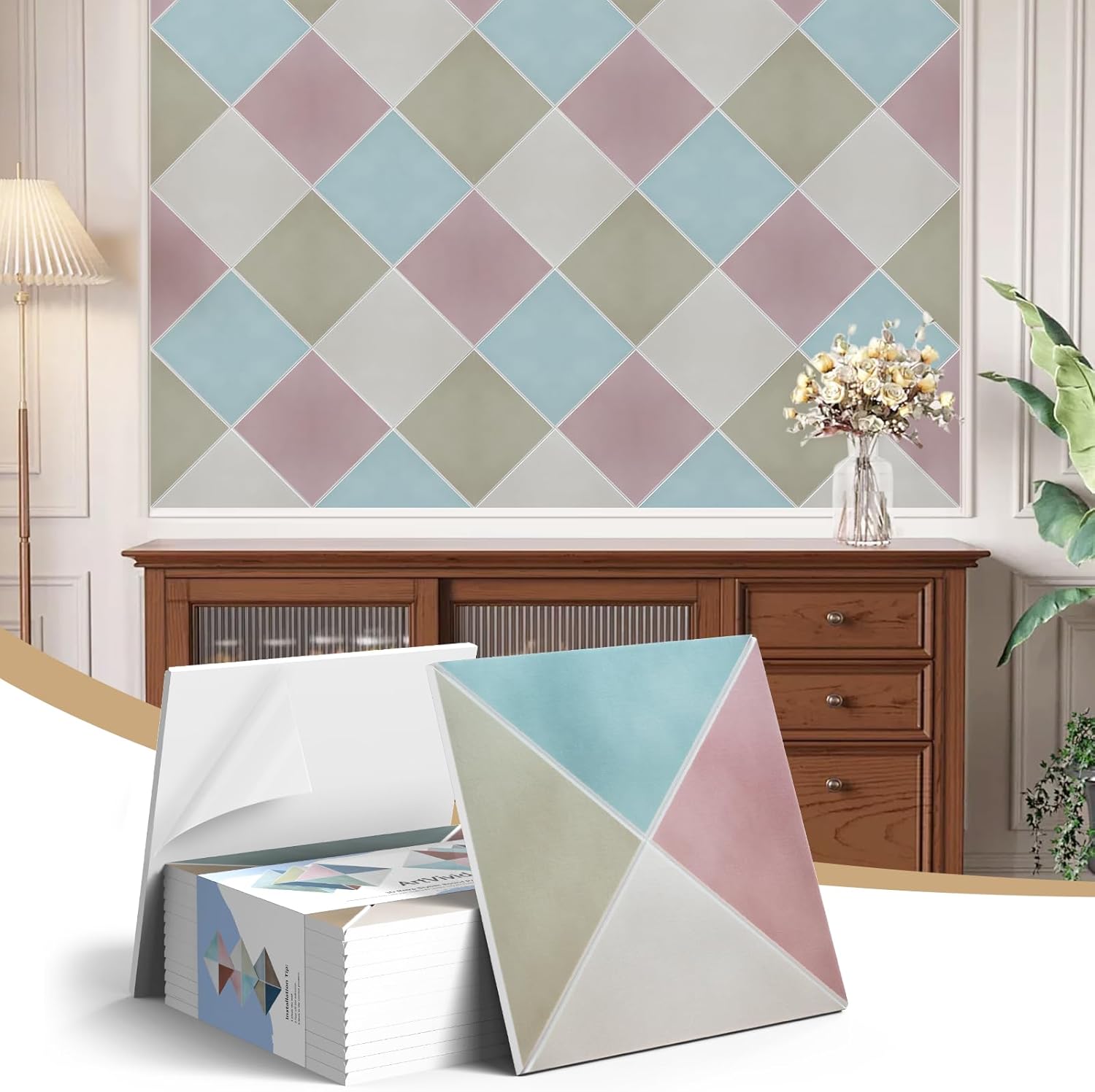 12 samoprzylepnych płytek akustycznych 3D – efekt starej cegły – 30x30x1 cm – nowoczesne rozwiązanie anty-ekologiczne – idealne do salonu, biura