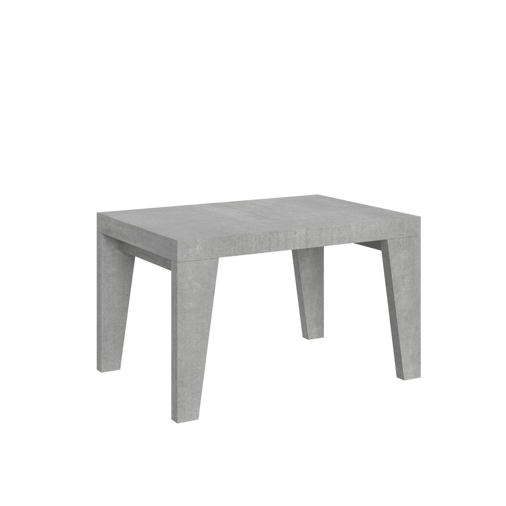 Mesa extensible moderna NAXY de 244 cm (90 x 140 cm) con efecto hormigón texturizado. Cemento.