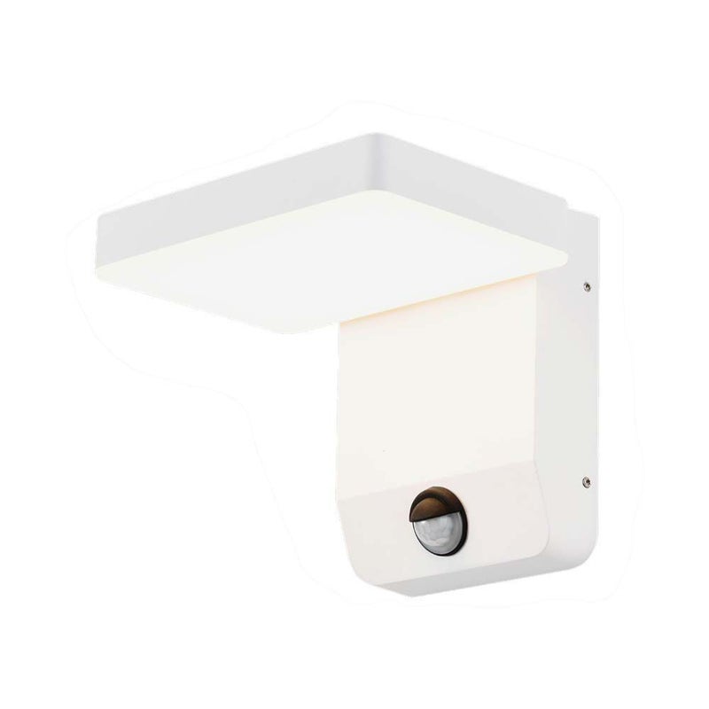 Kwadratowa lampa ścienna LED 17 W 150 LM/W z czujnikiem, kolor biały 3000 K, IP65