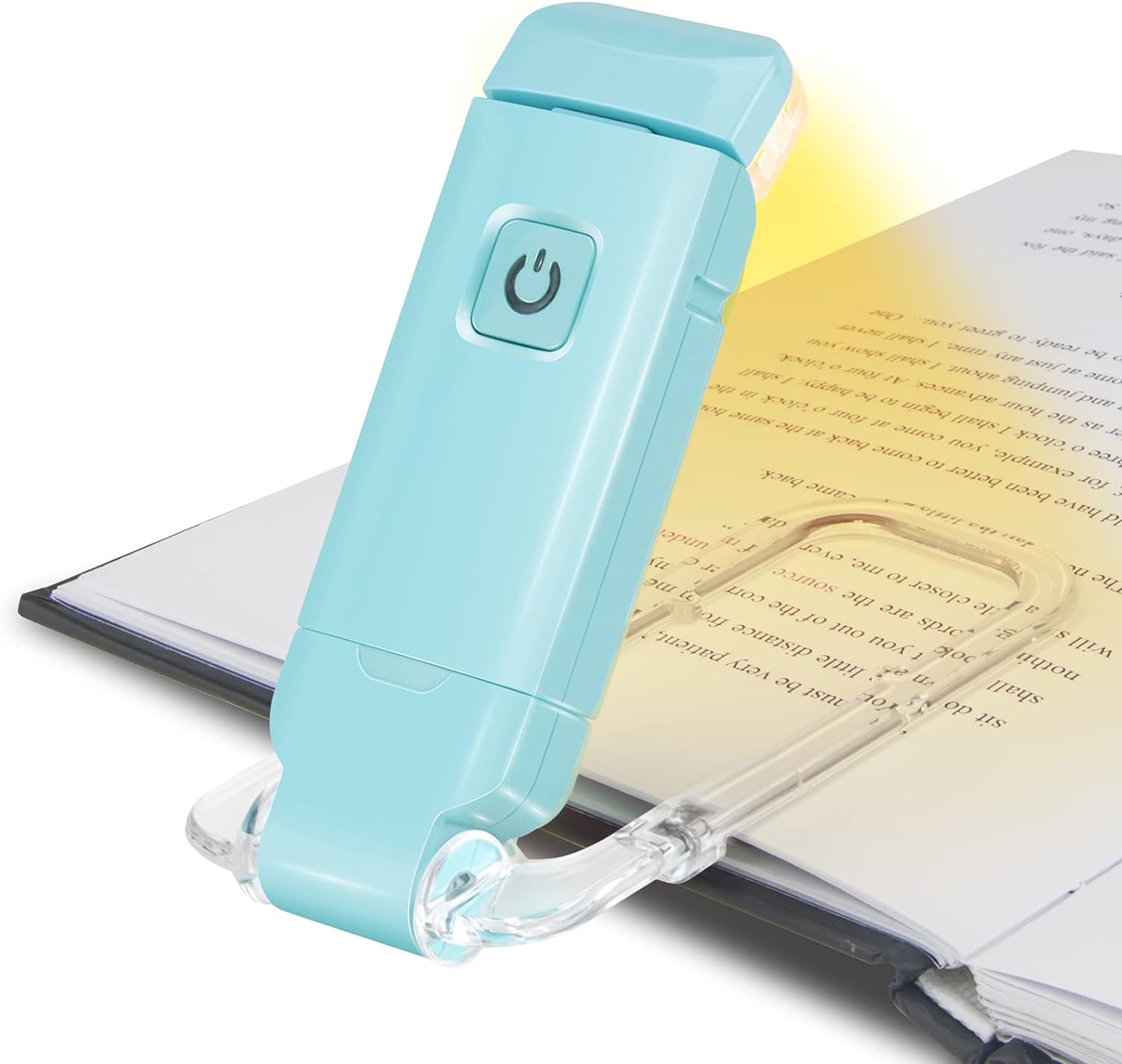 Lampka do czytania USB LED ładowalna z klipsem do czytania w łóżku 3 poziomy jasności Regulowana składana mini lampka z klipsem Niebieska
