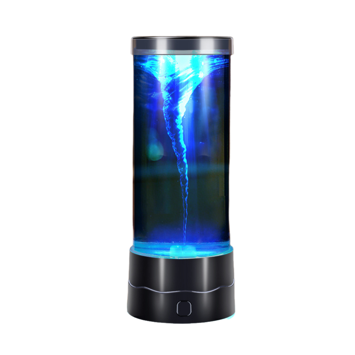 Lampa LED Tornado, siedmiokolorowa lampa nastrojowa USB, kreatywna lampka nocna, lampa dekoracyjna (czarna)