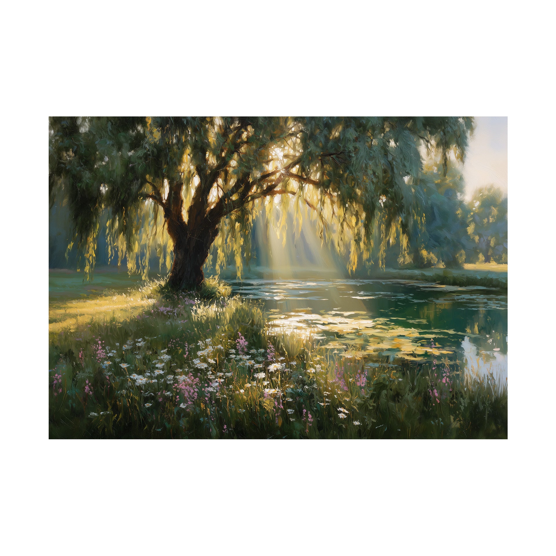 STYLER Obraz na płótnie CANVAS Sunlit Willow 85x113