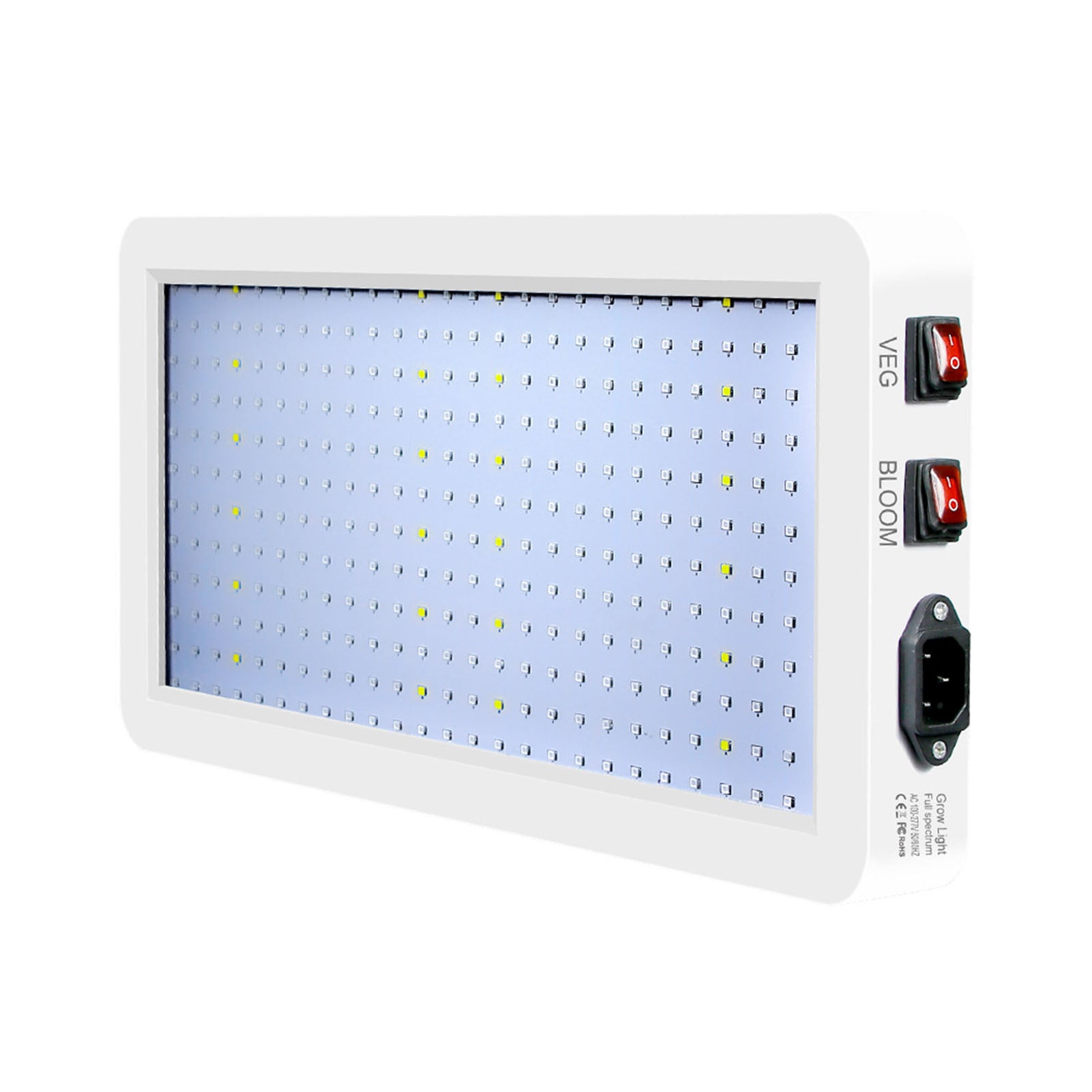 Lampa wisząca LED 2000 W do roślin doniczkowych, 312 diod LED, pełne spektrum, wodoodporna IP65, z podwójnym przełącznikiem