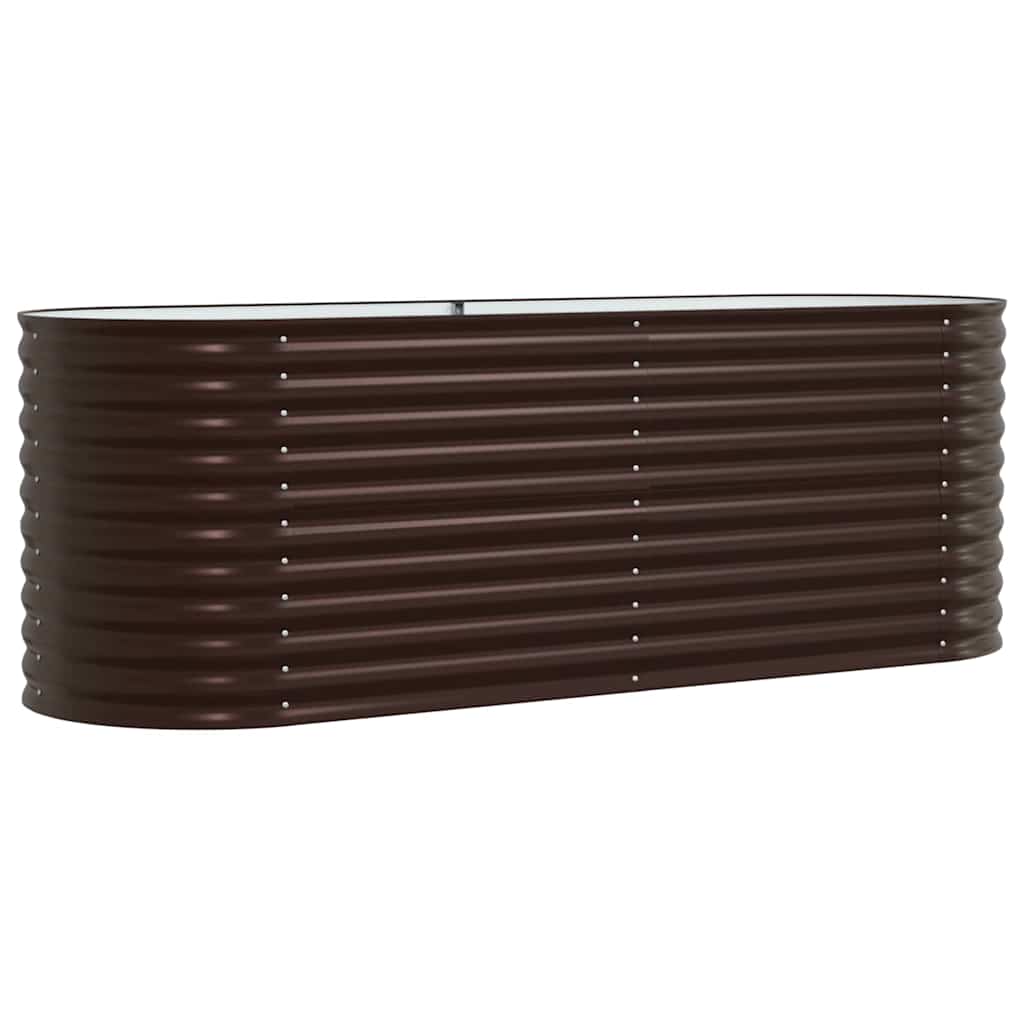 Podniesiony grządka Brązowy 240 x 80 x 81 cm Stal