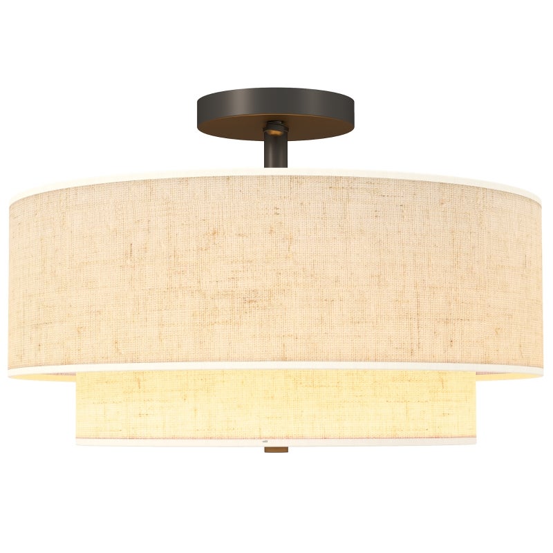 Lampa podłogowa 40 × 40 × 26 cm, Cream White, metal, E14, do salonu i sypialni, dekoracyjne stabilne oświetlenie z abażurem