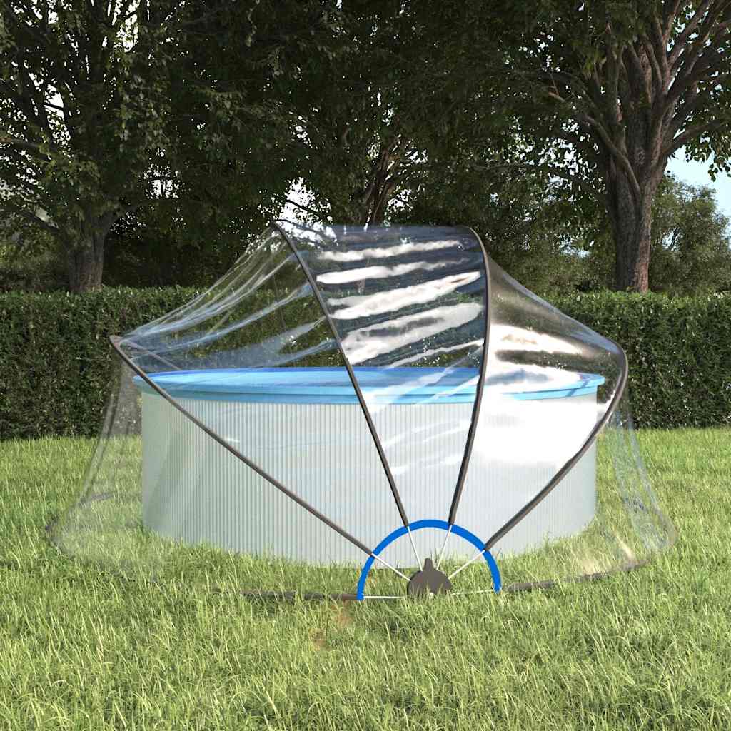 Kopuła na basen, okrągła, 315x158 cm, PVC vidaXL