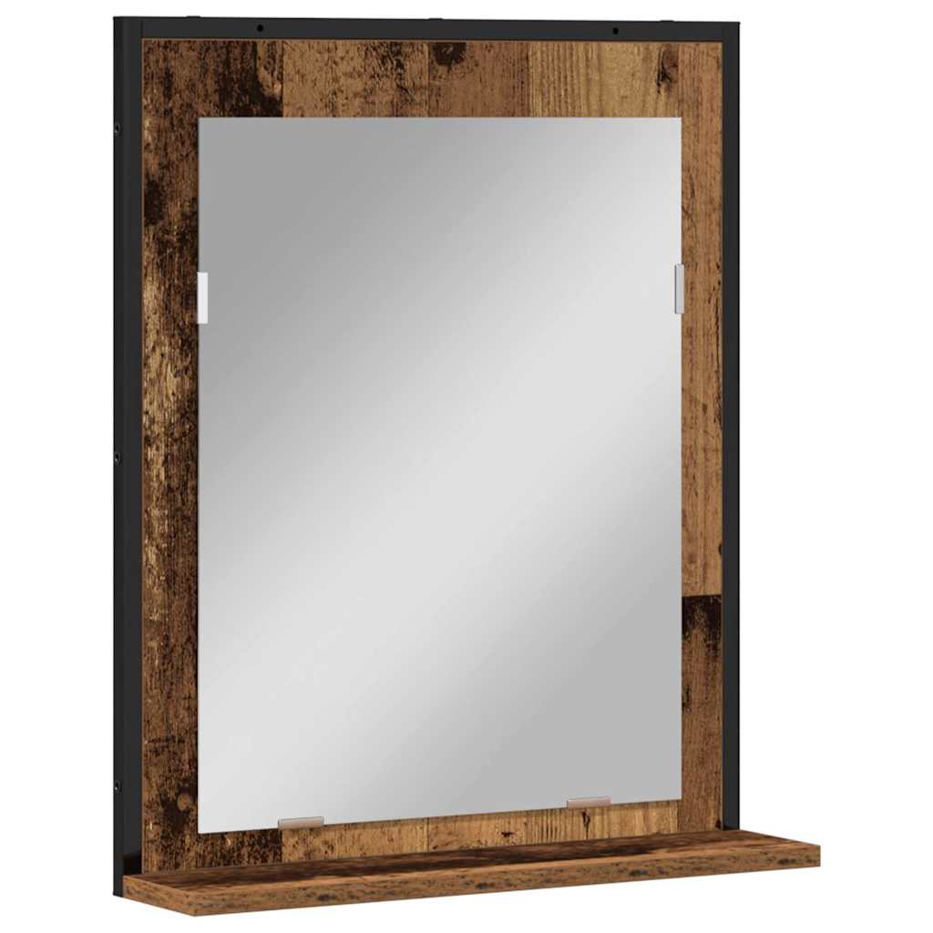 Lustro Stare drewno 50 x 12 x 60 cm Szkło i drewno inżynieryjne