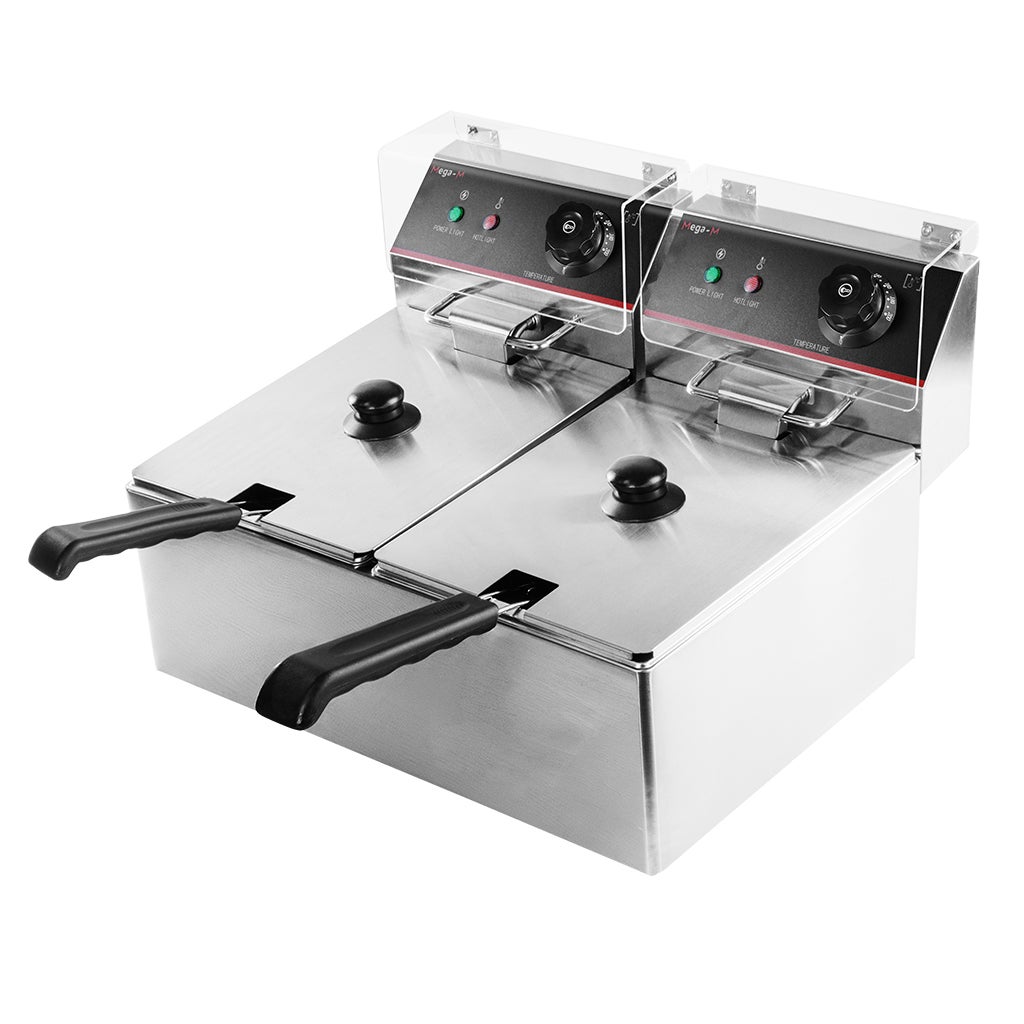 Frytkownica gastronomiczna elektryczna dwukomorowa Mega-M 2x8l 6600W 230V