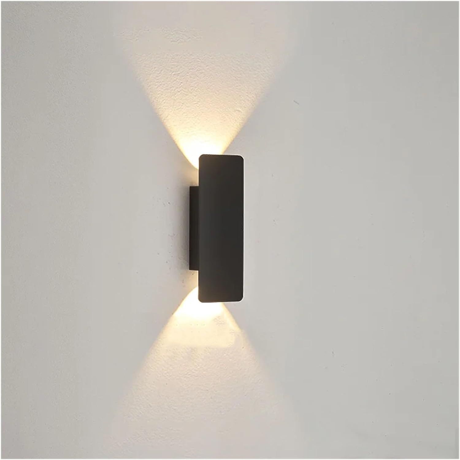 Kinkiet, taśma aluminiowa, ciepłe światło, oświetlenie sypialni (czarny, 10 cm - 1 sztuka - 6 W)