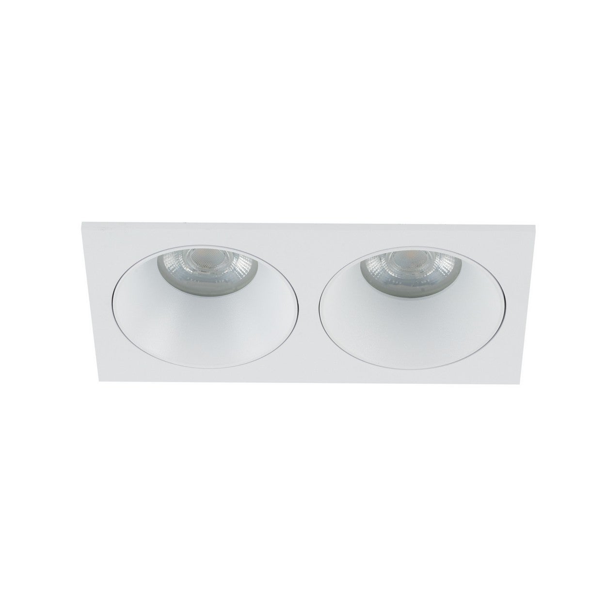 TK Prisma Podwójna wpuszczana lampa sufitowa biała IP65 2xGU10