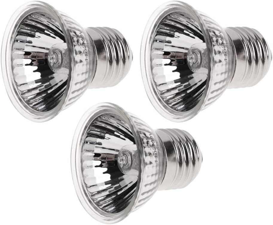 Lampy grzewcze dla gadów i płazów - 3 sztuki 75 W ceramiczna lampa grzewcza UVA UVB lampa solarna o pełnym spektrum E27 110-250 V żółw jaszczurka