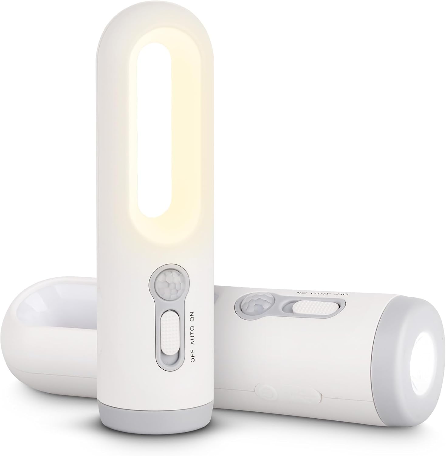 2 w 1 akumulatorowa lampka nocna LED – czujnik ruchu, miękkie światło do sypialni, pokoju dziecięcego, łazienki i korytarza