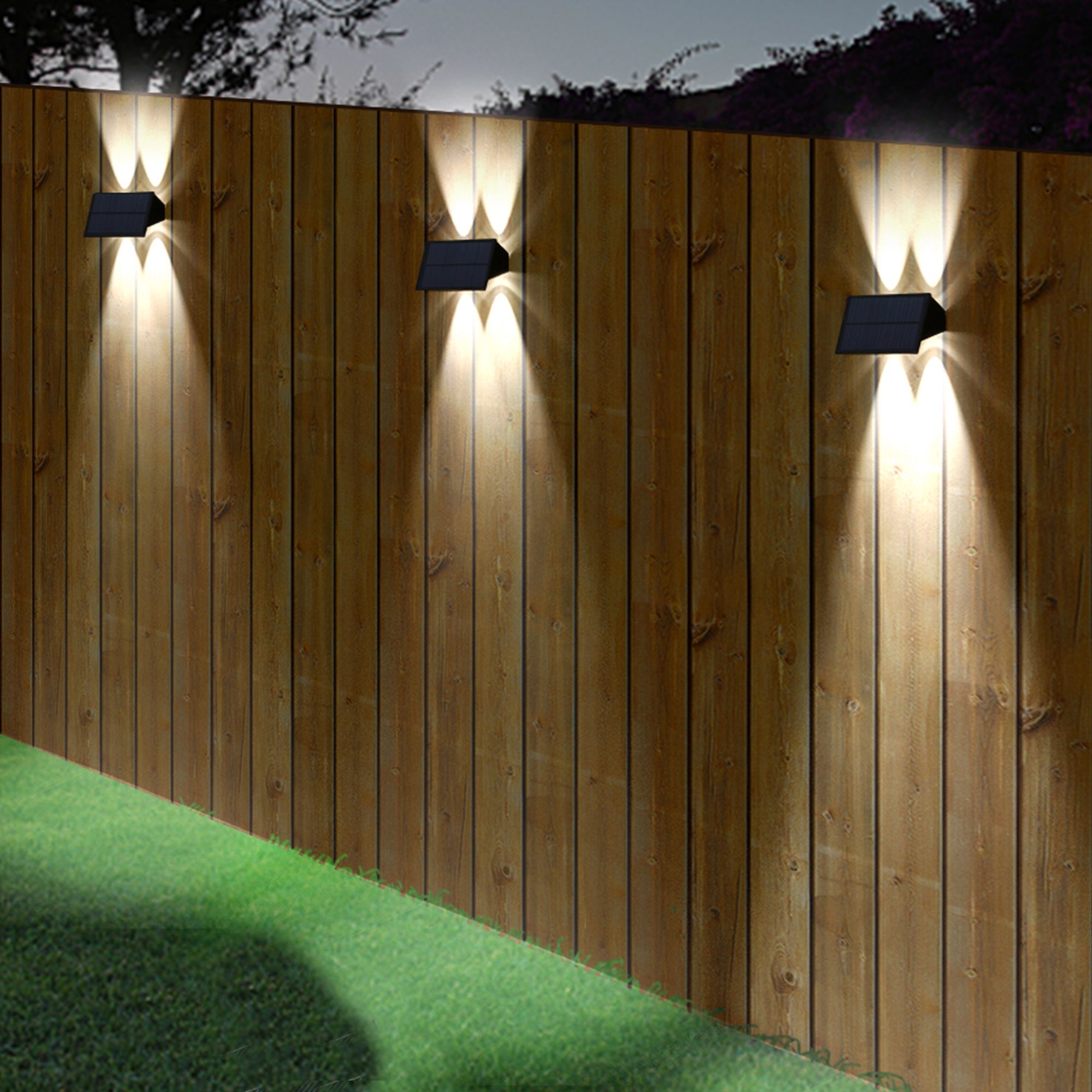 2 solarne lampy ścienne BLINKY o wysokości 18 cm
