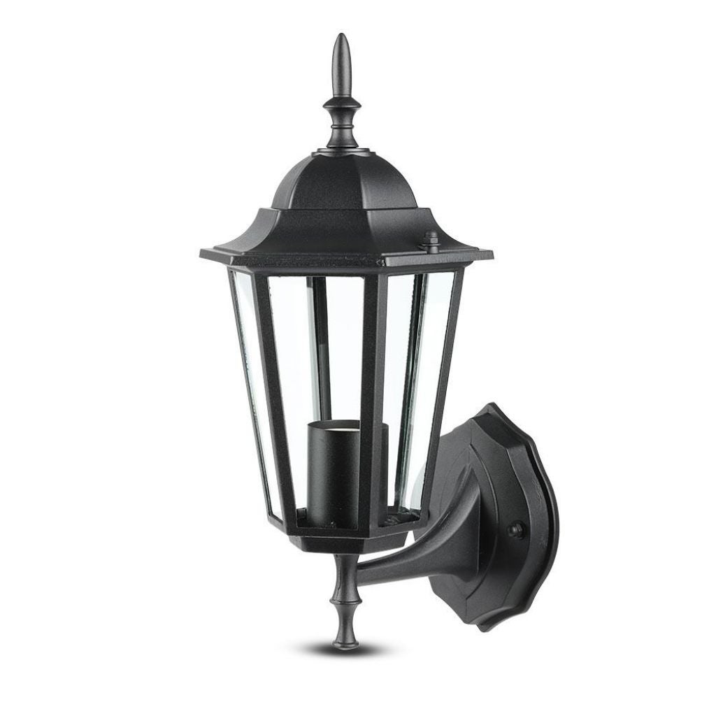 Latarnia ścienna LED z oprawką E27 (maks. 60 W) Połączenie w górę Kolor czarny IP44
