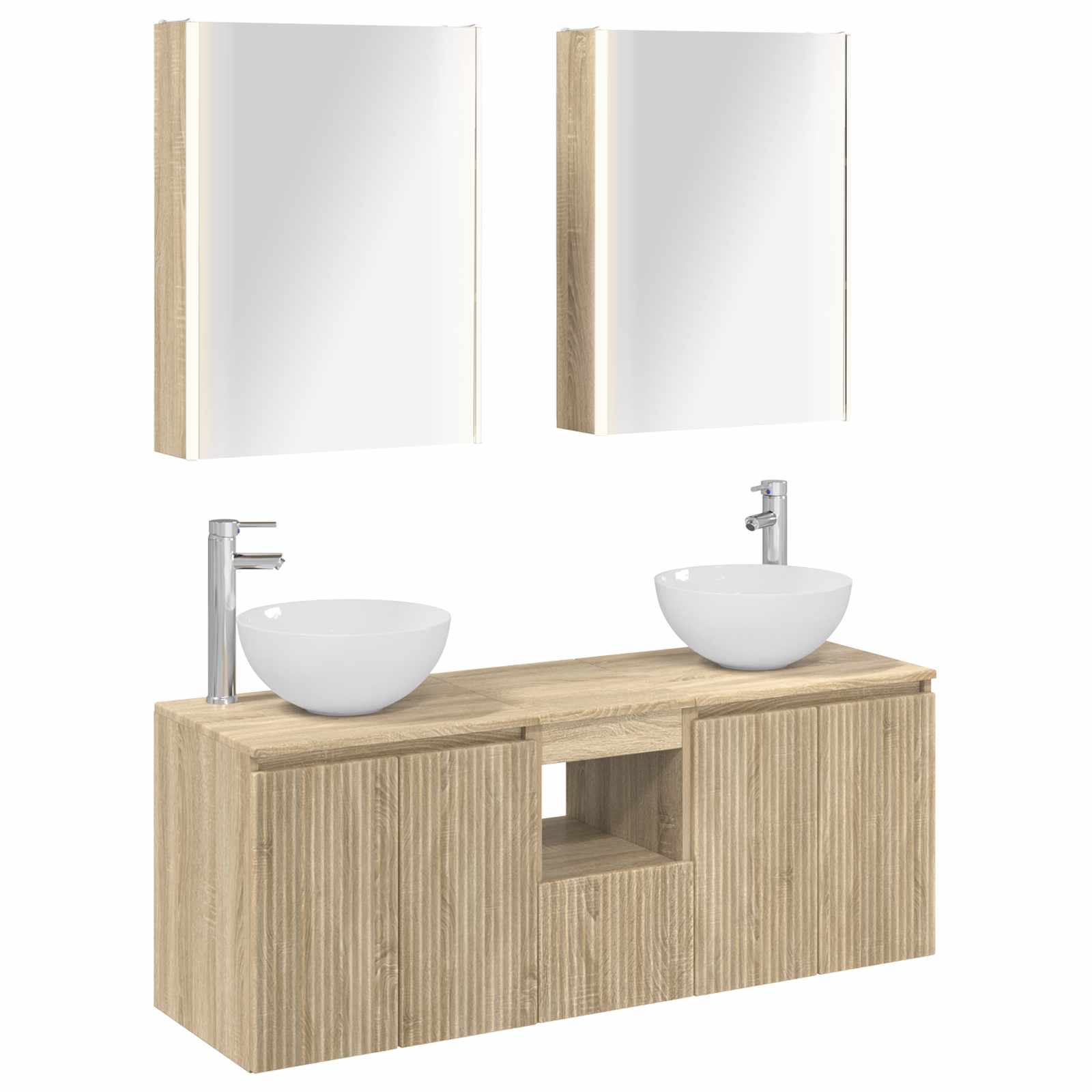 Zestaw Szafek Łazienkowych 5 pcs dąb Sonoma 53 x 15,5 x 70 cm