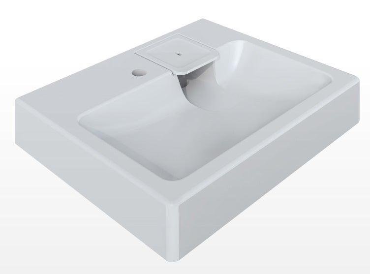 Umywalka do zamontowania na pralkę 60x50x12,5cm biała