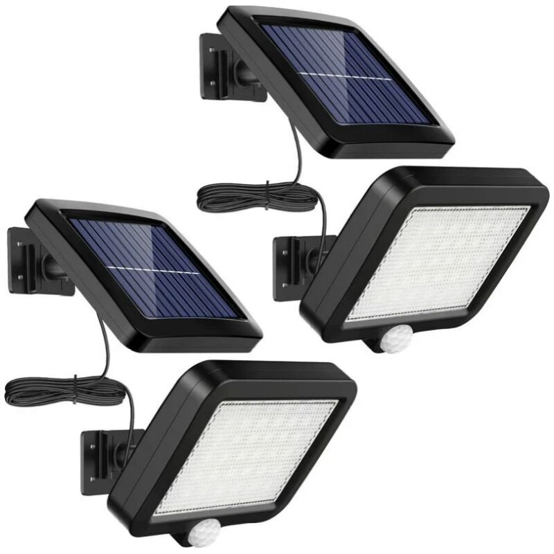 Zestaw 56 lamp solarnych LED do użytku na zewnątrz, wodoszczelnych IP65, kąt świecenia 120°, odpowiednich do ogrodów, z kablem o długości 5 metrów