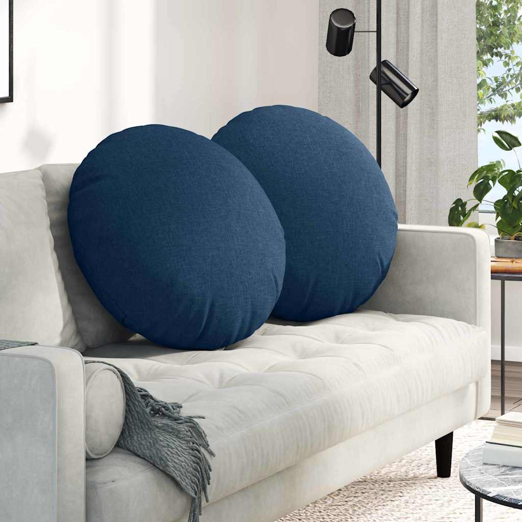 Poduszki na siedziska 2 pcs Niebieski Ø80 x 29 cm tkanina vidaXL