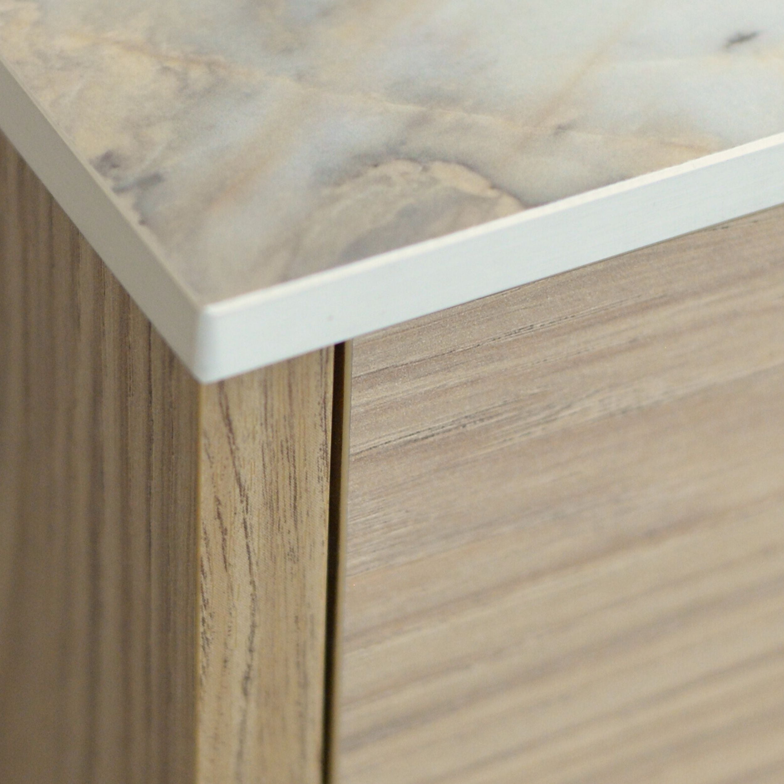 Blat łazienkowy HPL z otworami do szafki 70cm 71×46,5cm Breccia K594SU