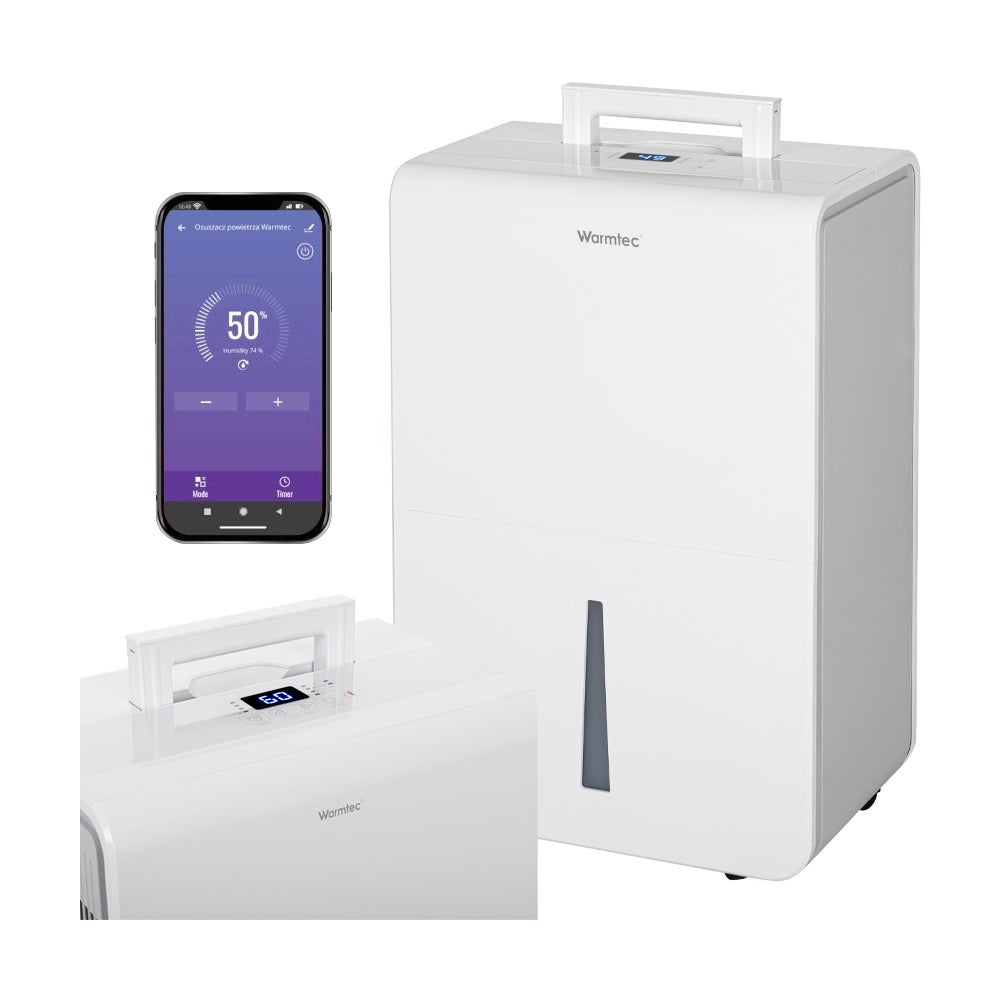 Osuszacz powietrza 25l/24h pochłaniacz wilgoci domowy IPX0 Wi-Fi Warmtec ODT-25N
