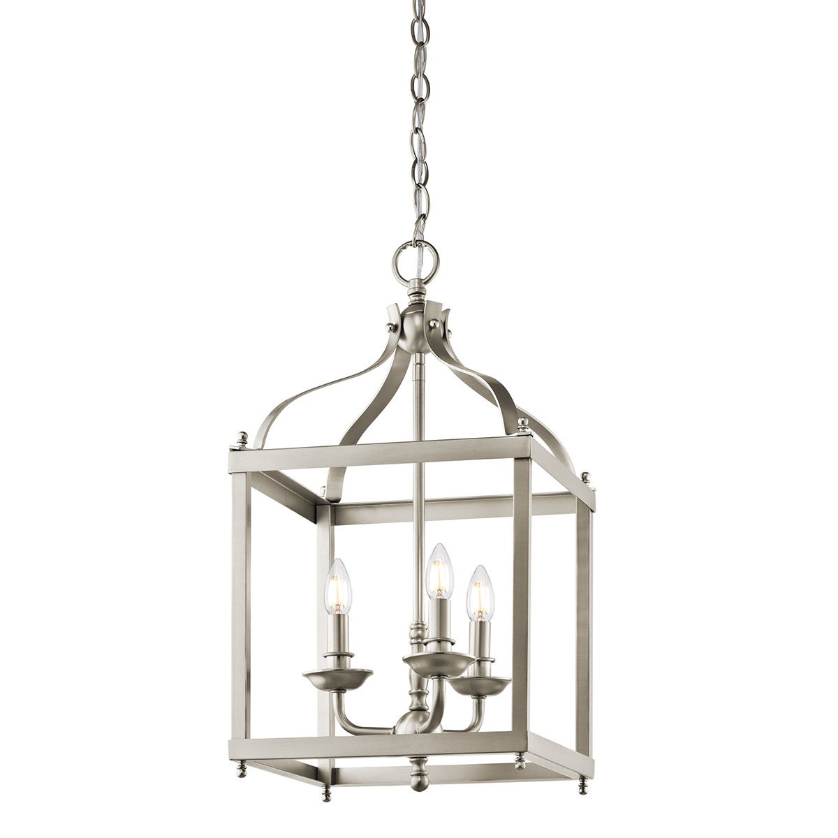 Lampa wisząca świeczki szczotkowany nikiel Larkin 3xE14 60W Kichler