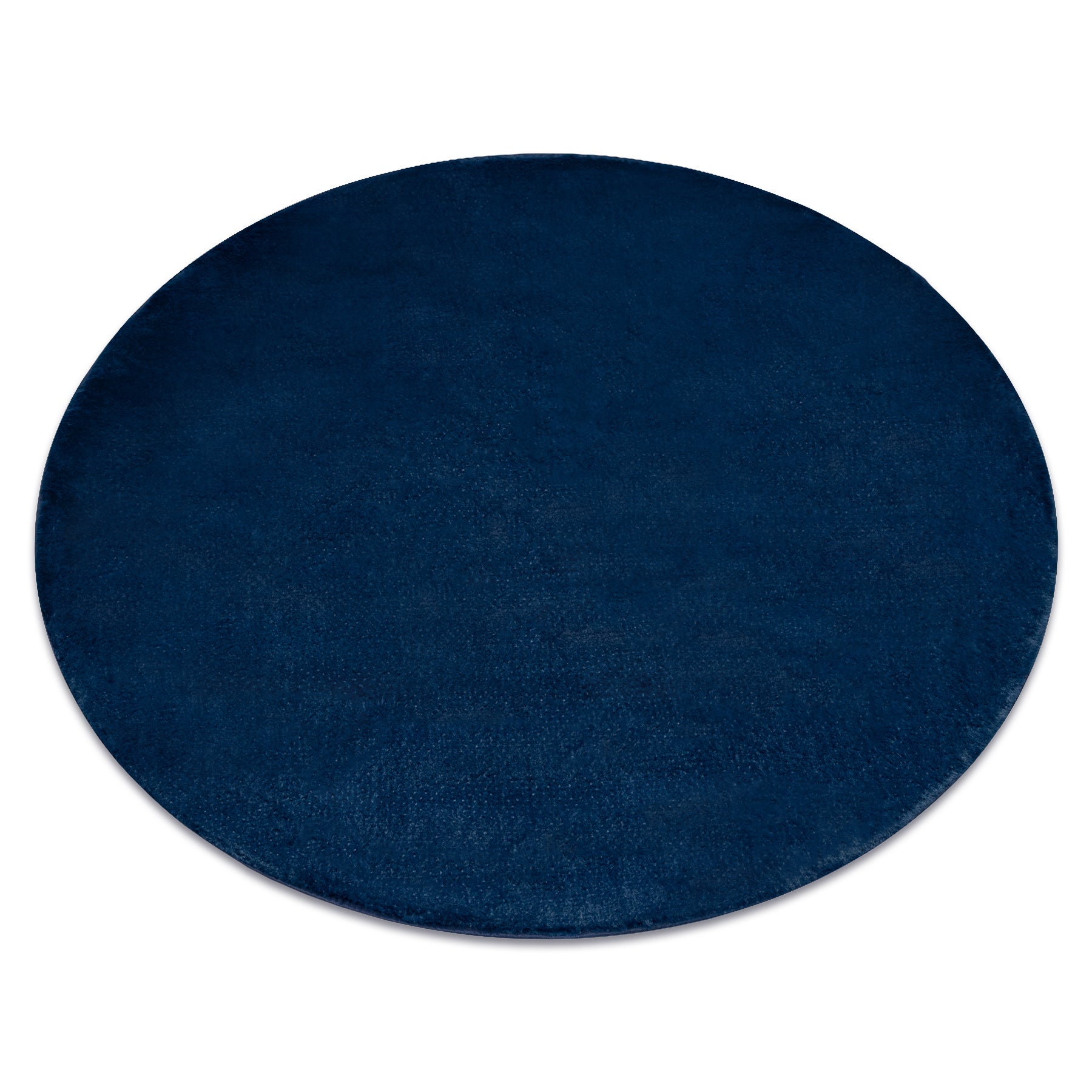Dywan POSH koło Shaggy navy granat gruby, pluszowy, antypoślizgowy, do prania koło 80 cm
