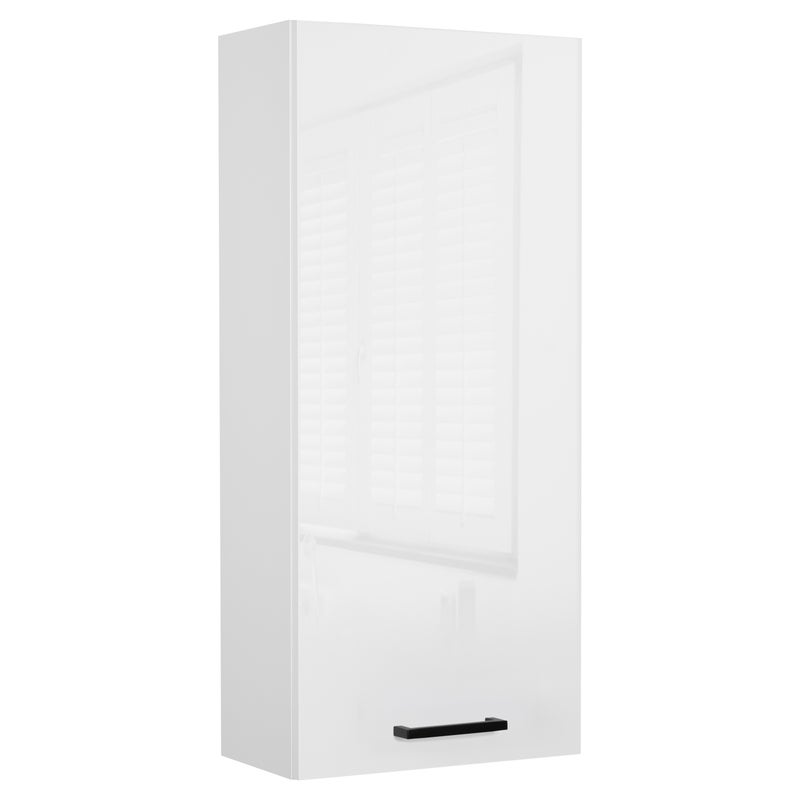 Szafka łazienkowa wisząca biała połysk do łazienki na ścianę 40 x 90 cm