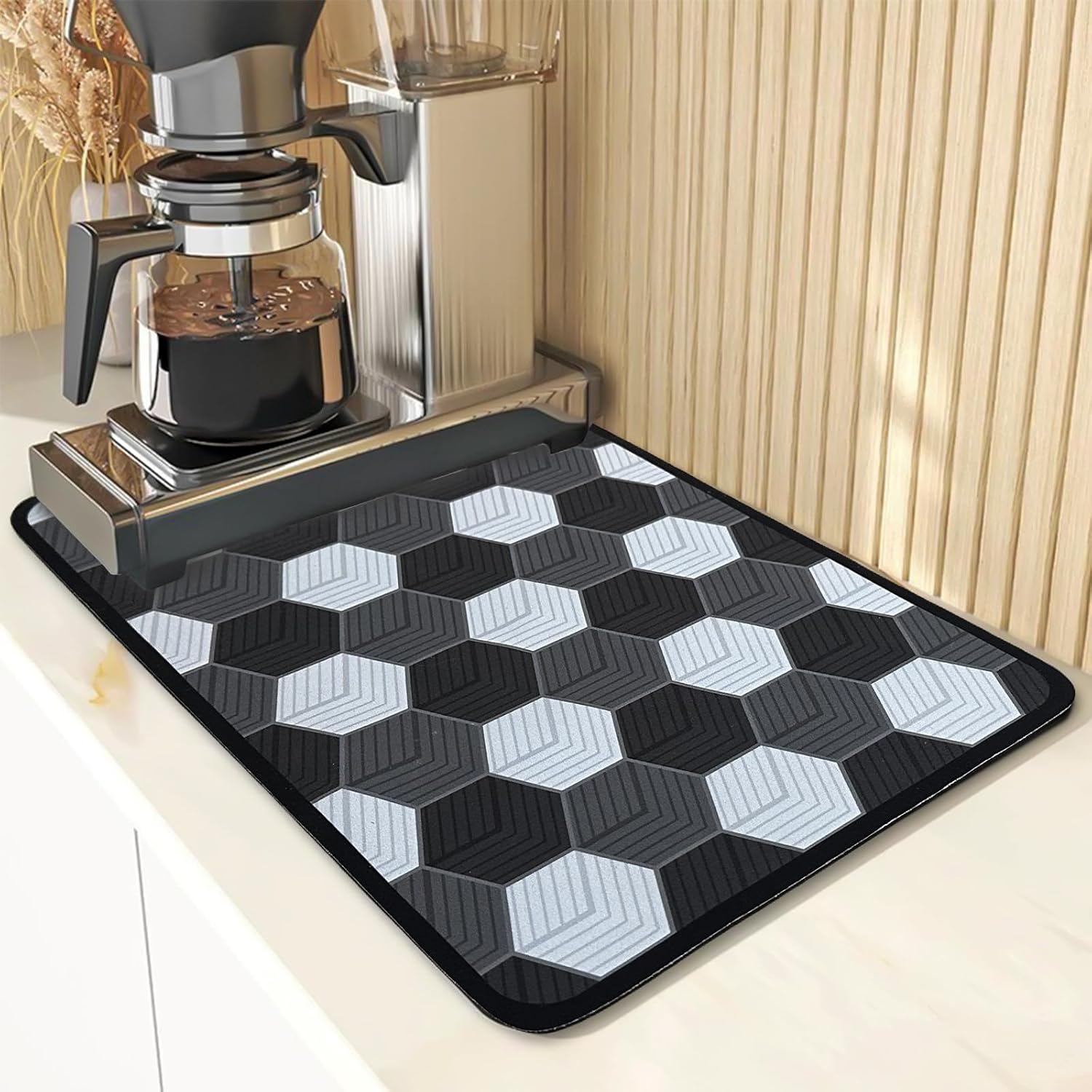 sztuka mata do ociekania naczyń, 40 x 30 cm, mata do ociekania naczyń na blat kuchenny, do ekspresu do kawy. Diament