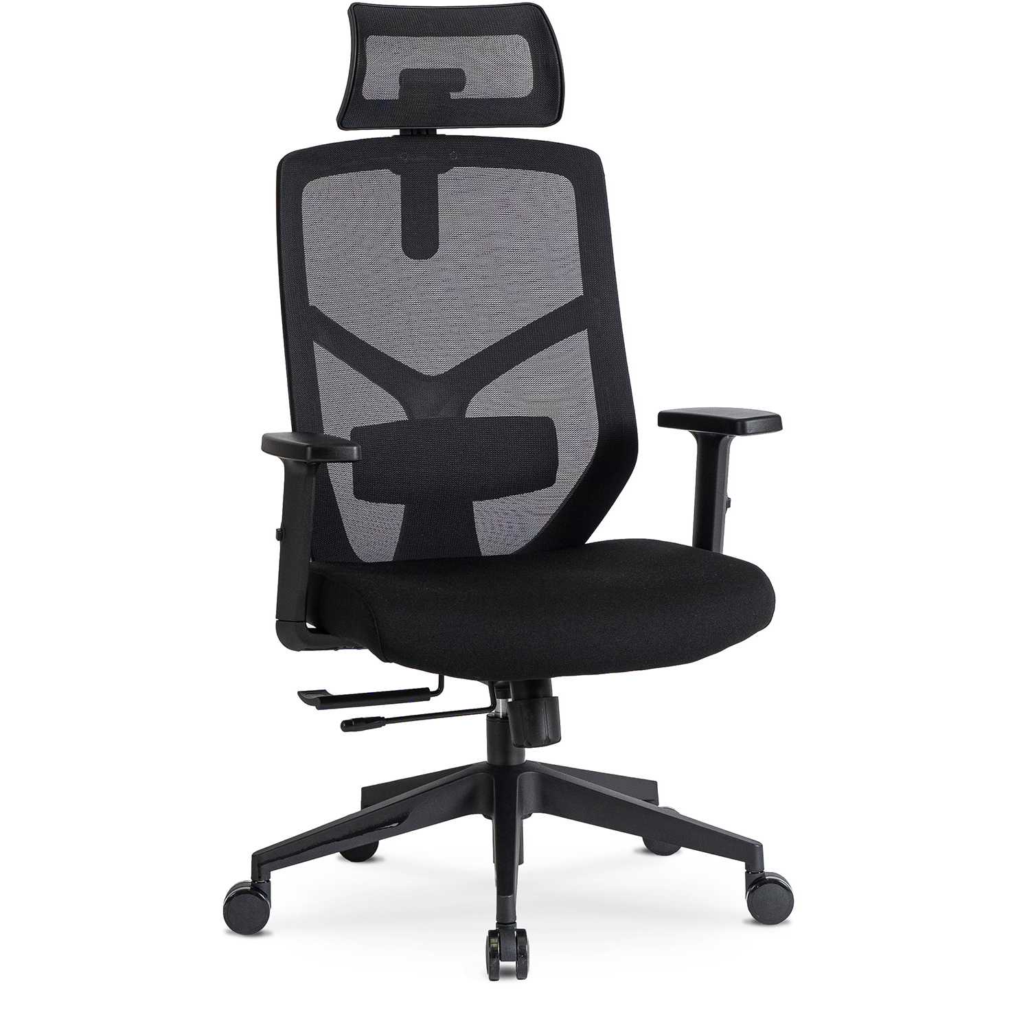Krzesło Obrotowe Fotel Ergonomiczny Obrotowy Czarny BENTO