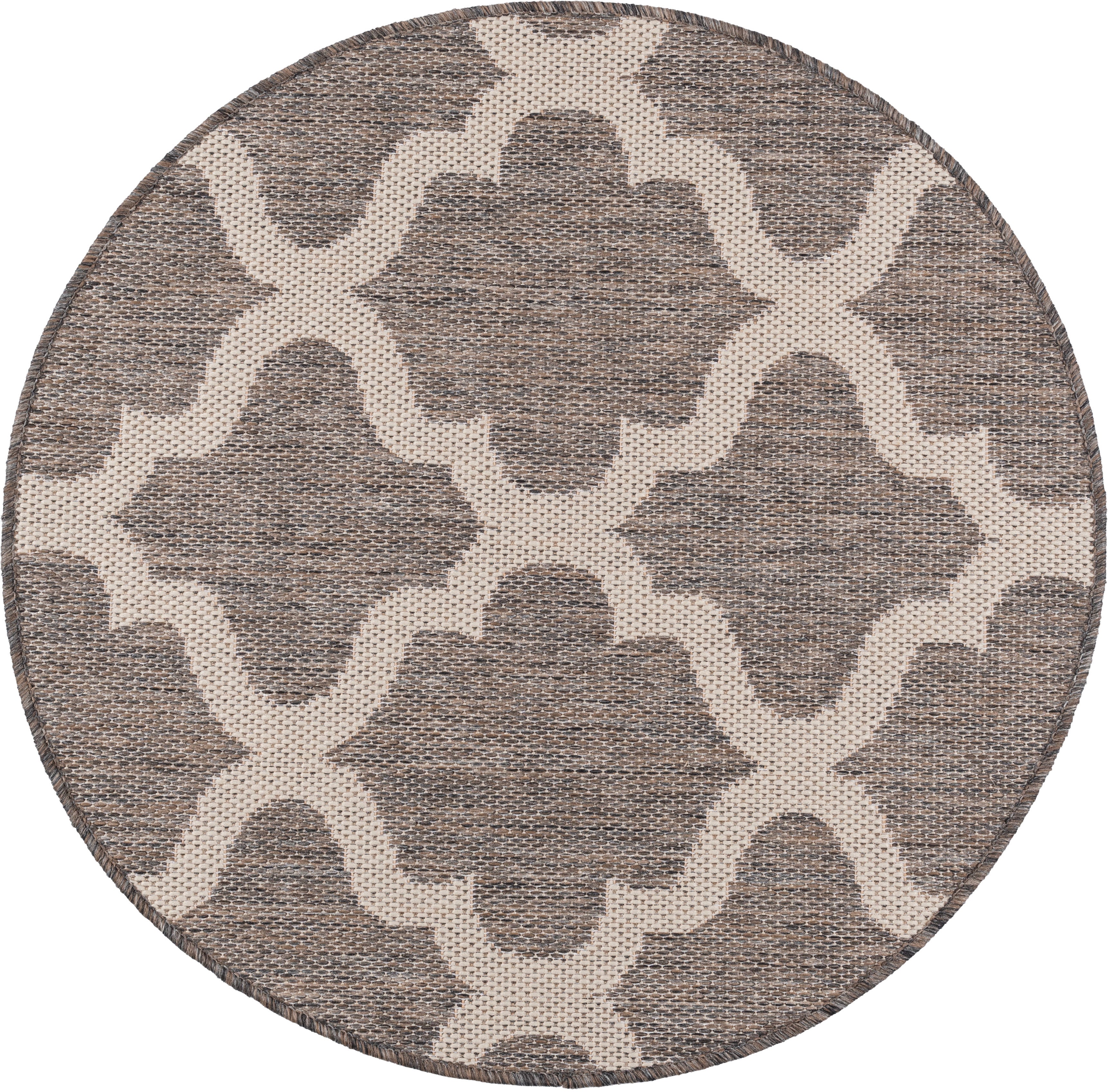Dywan Zewnętrzny Multidecor Express In 80 cm koło marokański szaro-beżowy 1 szt.