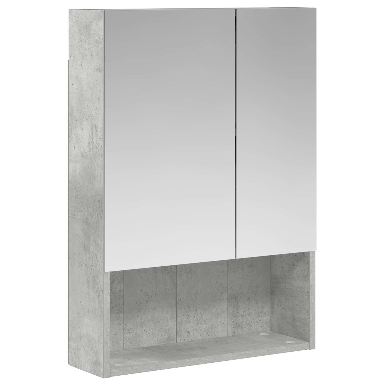 Szafka z lustrem do łazienki Betonowy szary 50 x 14,5 x 70 cm