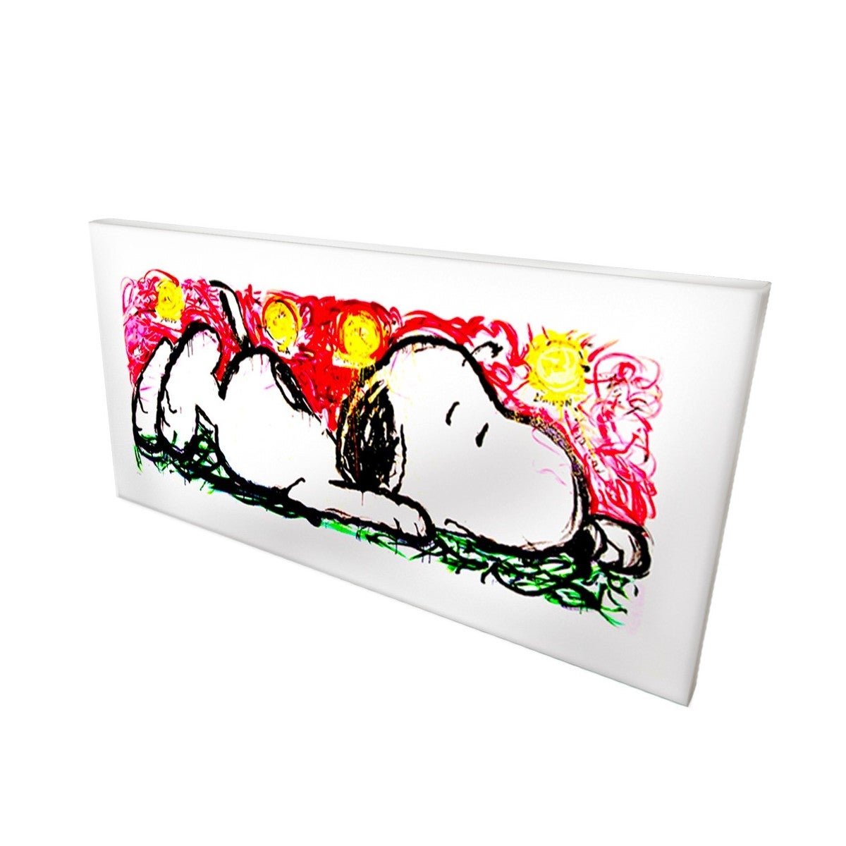 SNOOPY Obraz na płótnie na drewnianej ramie 100x45 cm