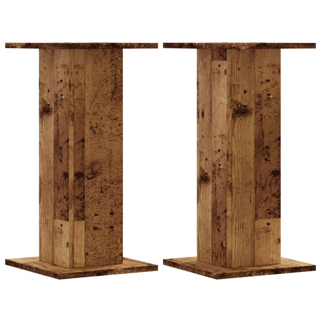 2x Stojak na Rośliny 60 cm Stare Drewno 30x30x60 cm