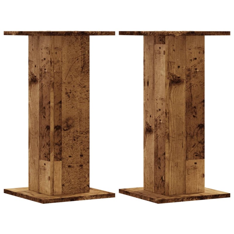 2x Stojak na Rośliny 60 cm Stare Drewno 30x30x60 cm