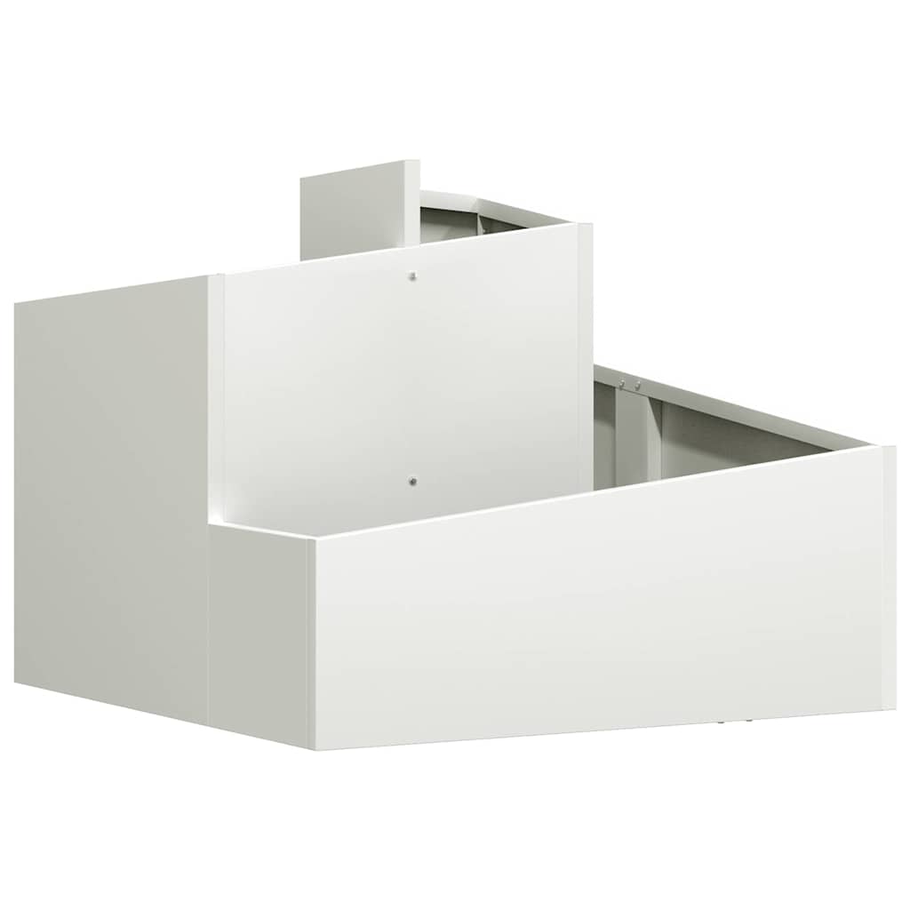 Doniczka ogrodowa Biały 60 x 60 x 50 cm Stal zimnogięta