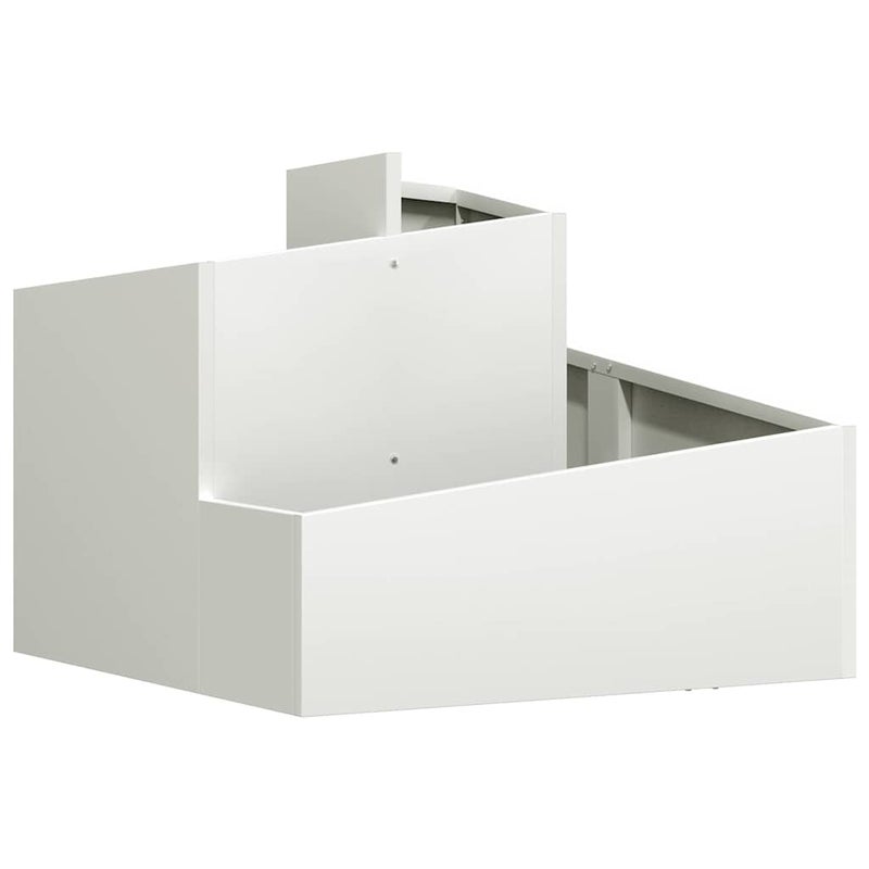 Doniczka ogrodowa Biały 60 x 60 x 50 cm Stal zimnogięta