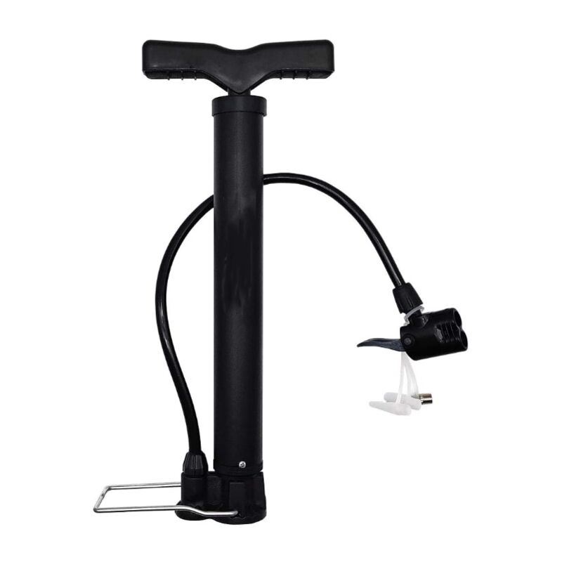 Przenośna pompka nożna do rowerów, pompka do opon rowerowych, mini pompka nożna, zawory z automatycznym przełączaniem kierunku, 120 PSI, z wielofunk