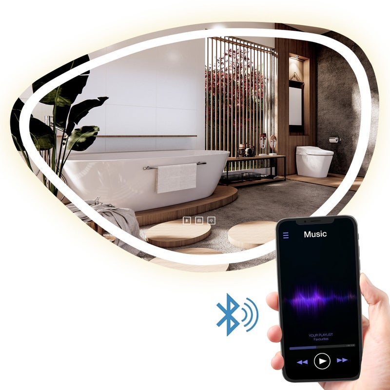 Lustro ścienne LED Z FUNKCJĄ BLUETOOTH 70x100cm FOG