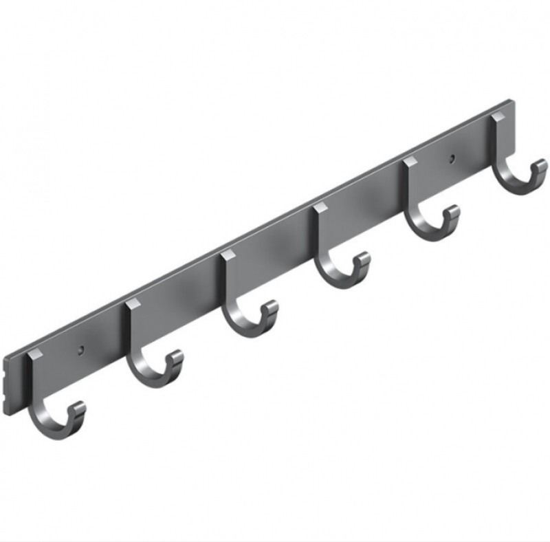 Solidne aluminiowe haki ścienne do wieszania płaszczy, kapeluszy i kluczy, odpowiednie do kuchni, łazienek i biur (6 haczyków)