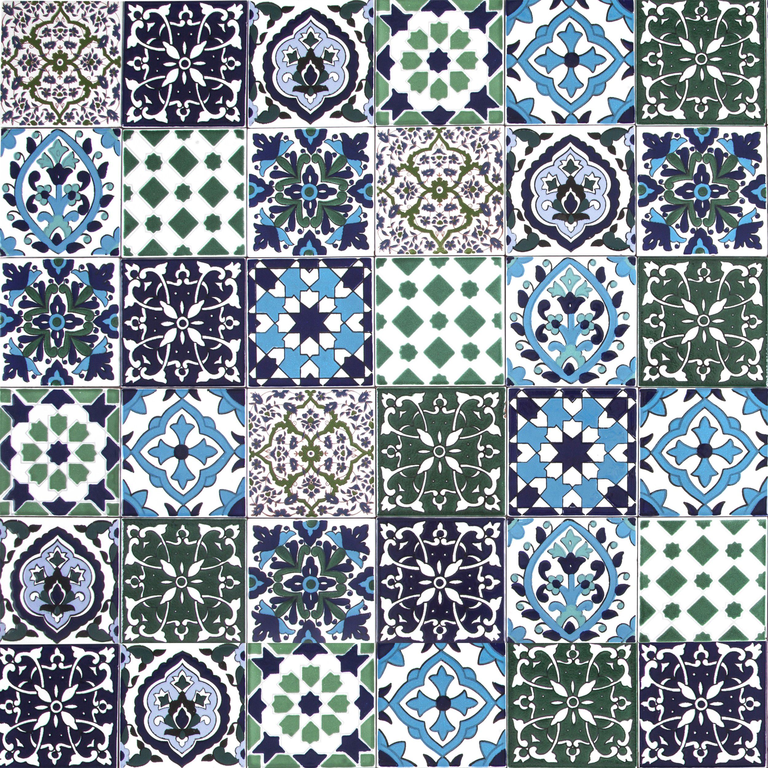 Płytki ceramiczne Marokańskie Muhit 10 x 10 cm – Marokańska mozaika ceramiczna do łazienki, kuchni i prysznica