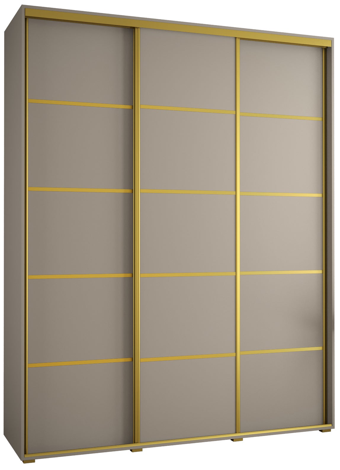 Szafa przesuwna wysoka Dakota 4 200 x 45 x 235,2 cm kaszmir + u. Złoty - Abiks Meble
