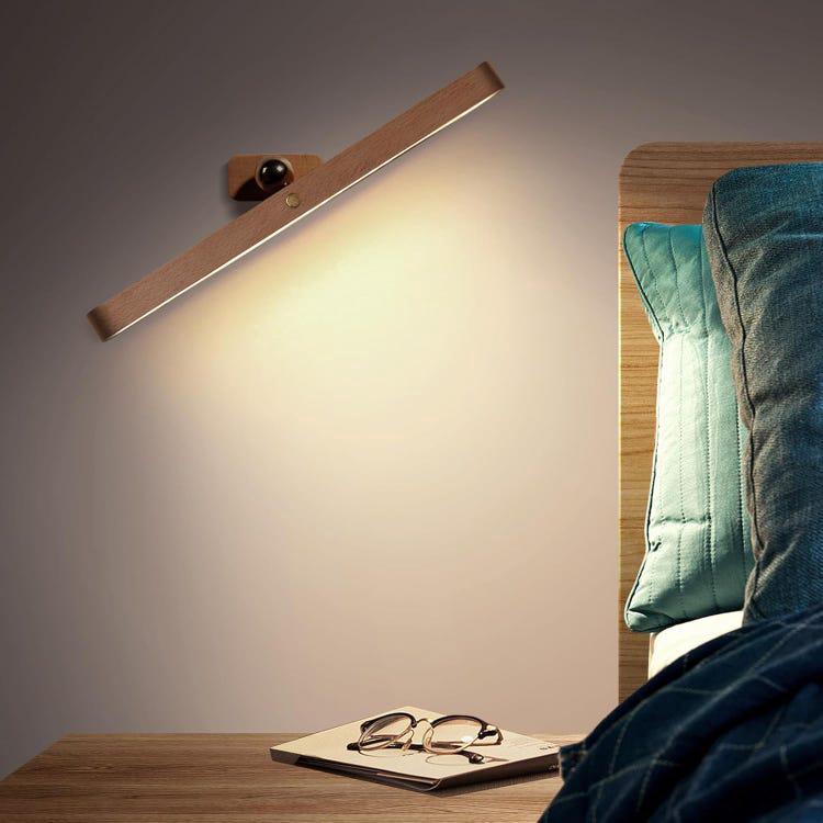 Obrotowa magnetyczna lampa ścienna LED 360° – ładowana przez USB – ściemniana – do czytania, makijażu i domu